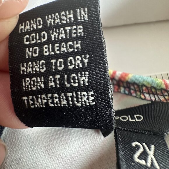 Jules & Leopold Top Womens 2X Multicolor Paisley Stretch Zip Back Artsy Boho - Picture 6 of 9